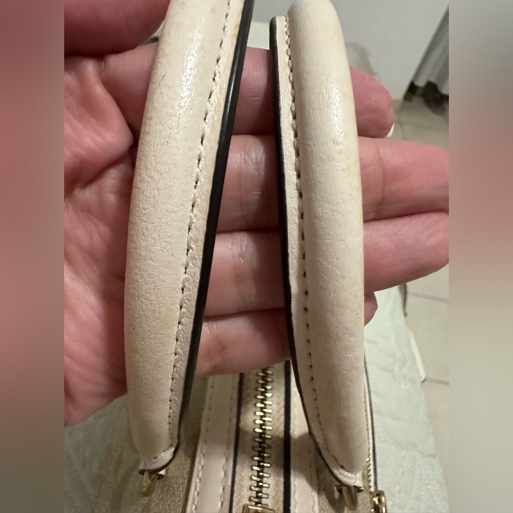 Coach Beige and Chalk Signature Canvas Satchel - Picture 6 of 13
